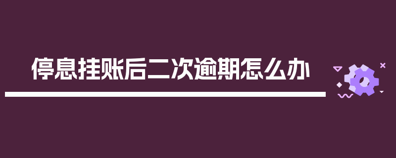 停息挂账后二次逾期怎么办